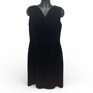 Casual Corner Elegant Black Sleeveless Midi Dress LBD Size 14